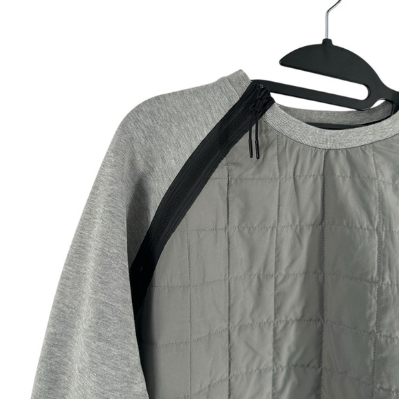 Nike Tech Pack Quilted Crewneck Sweatshirt in grey athletic academic sz M - Picture 7 of 9